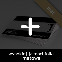 wizytówki foliowane