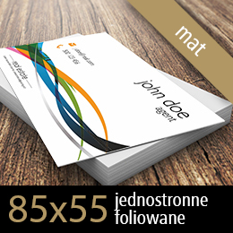 wizytówki eurostandard foliowane